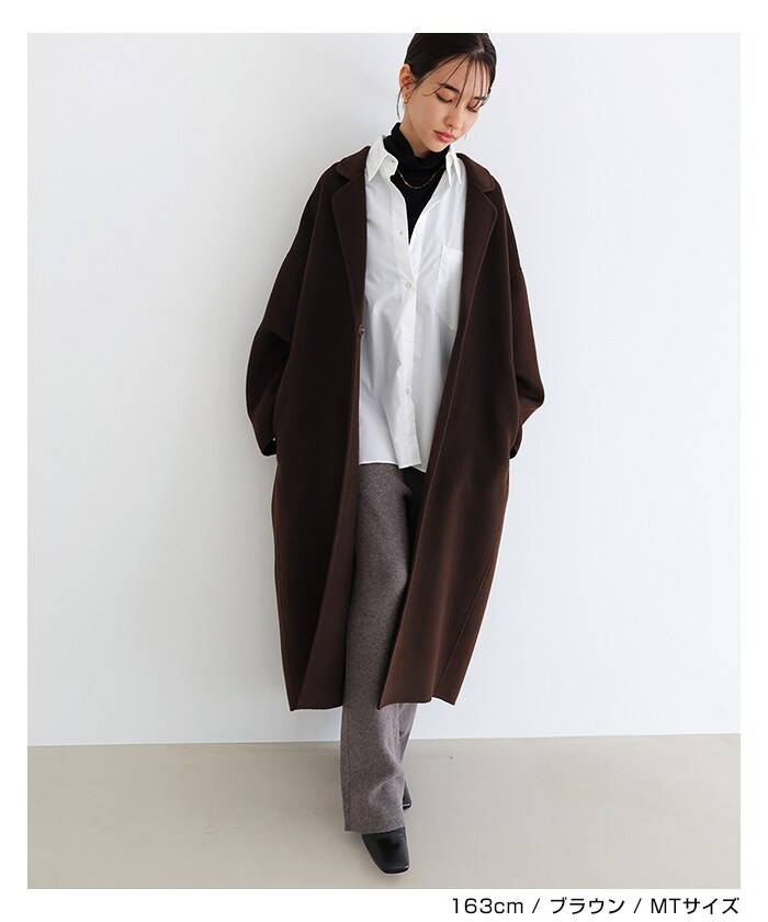 楽天市場】リバー ロング コクーン コート evernavy エバーネイビー