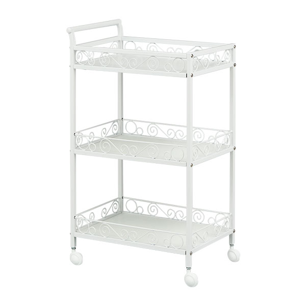 楽天市場】ワゴン キャスター付き 3段 スリム アンティーク 幅48×奥行