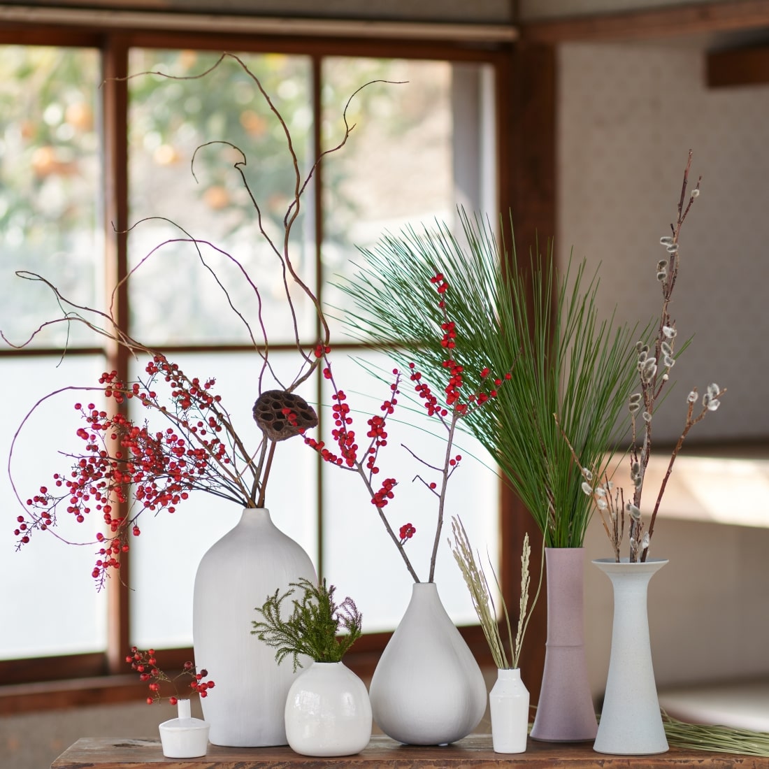 ドライフラワー花瓶付き／群馬県伊勢崎市引き取り限定 ドライフラワー