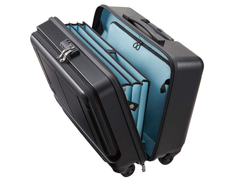 エース、書類収納力を高めた横型の機内持込対応スーツケース「マックス