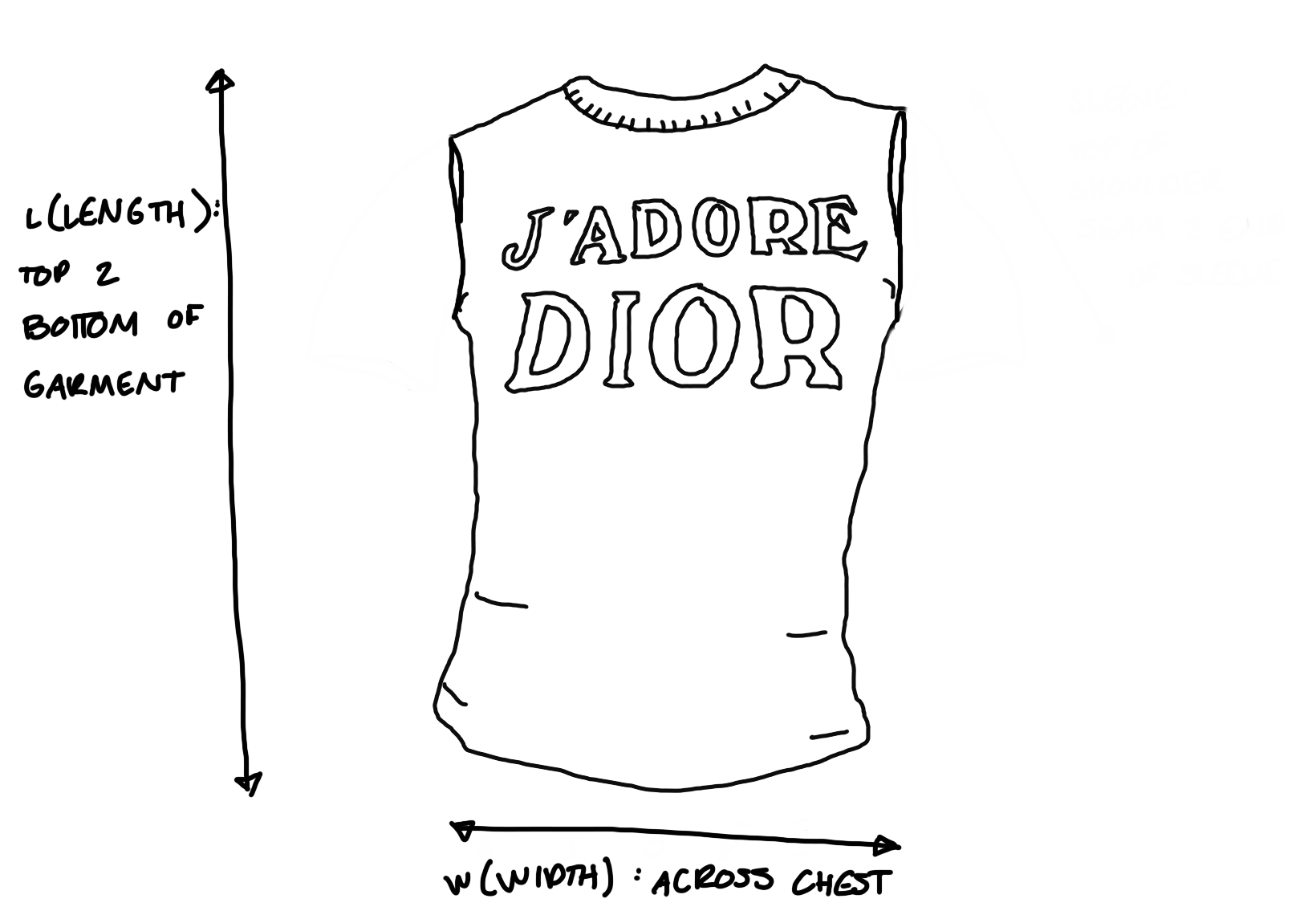 Treasures of NYC - Dior J'Adore Black Logo Tank Top