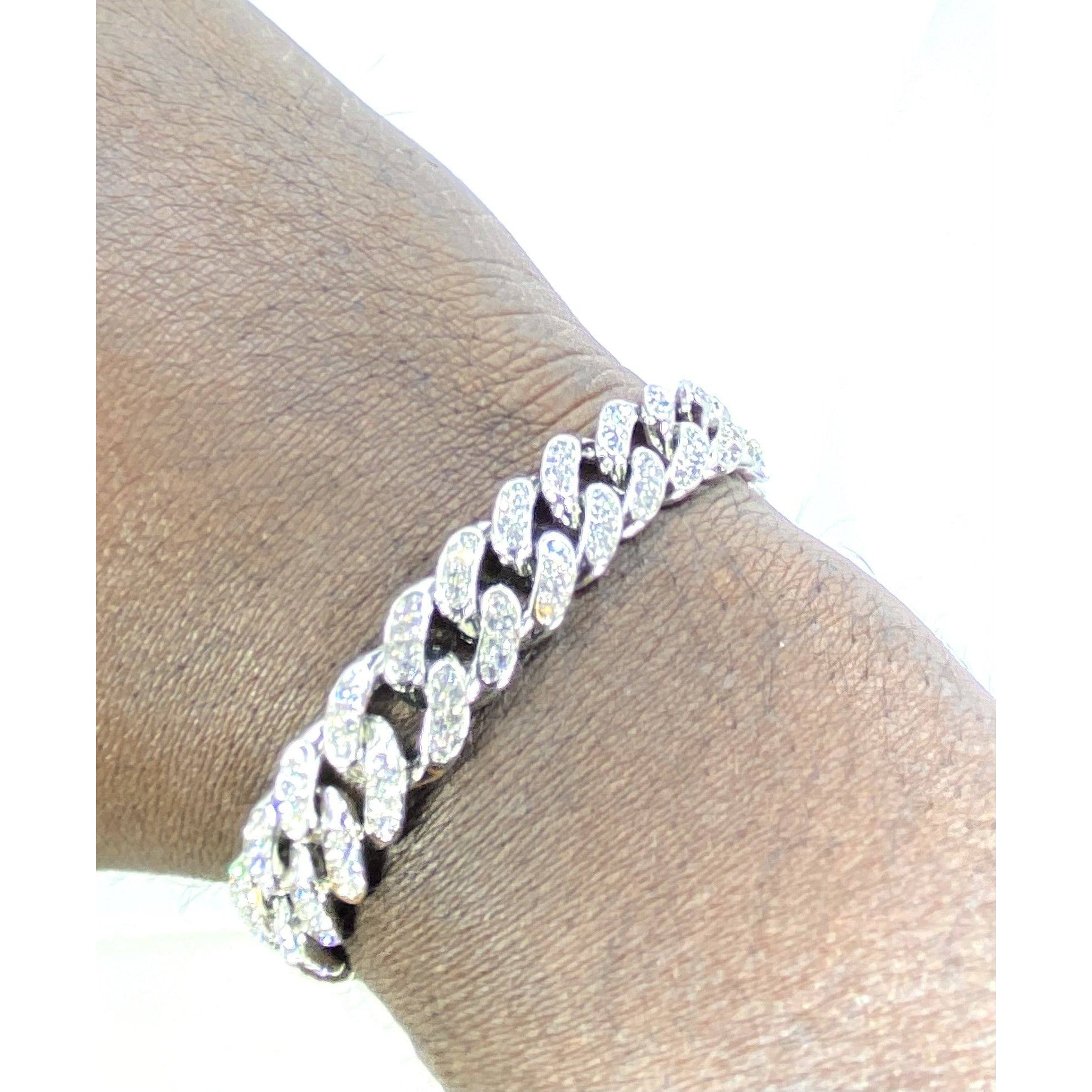 Silver CZ Miami Cuban Link Bracelet | Trendzio Jewelry