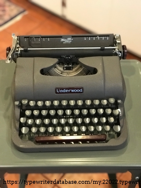 1952 Underwood Finger-Flite Champion on the Typewriter Database