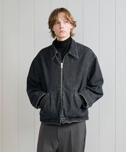 H＞デニム ジップジャケット