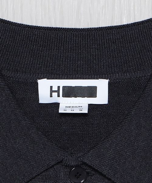H＞ソリッドウール 2B ニットポロシャツ