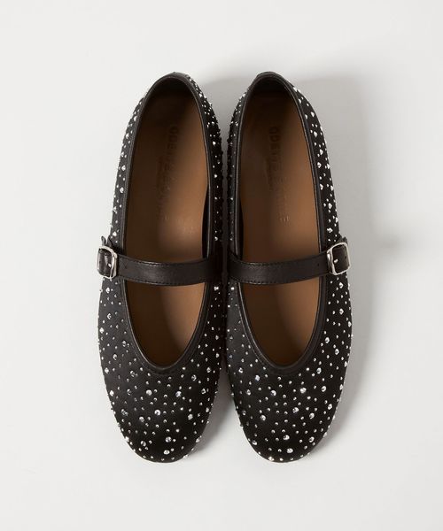 サテンビジュー フラット10↑