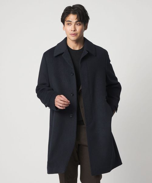 カシミヤブレンド ネイビー チェスターコート＜A DAY IN THE LIFE＞