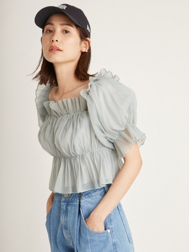 ボリュームギャザーフリルオフショルブラウス/ボリューム袖/SNIDEL