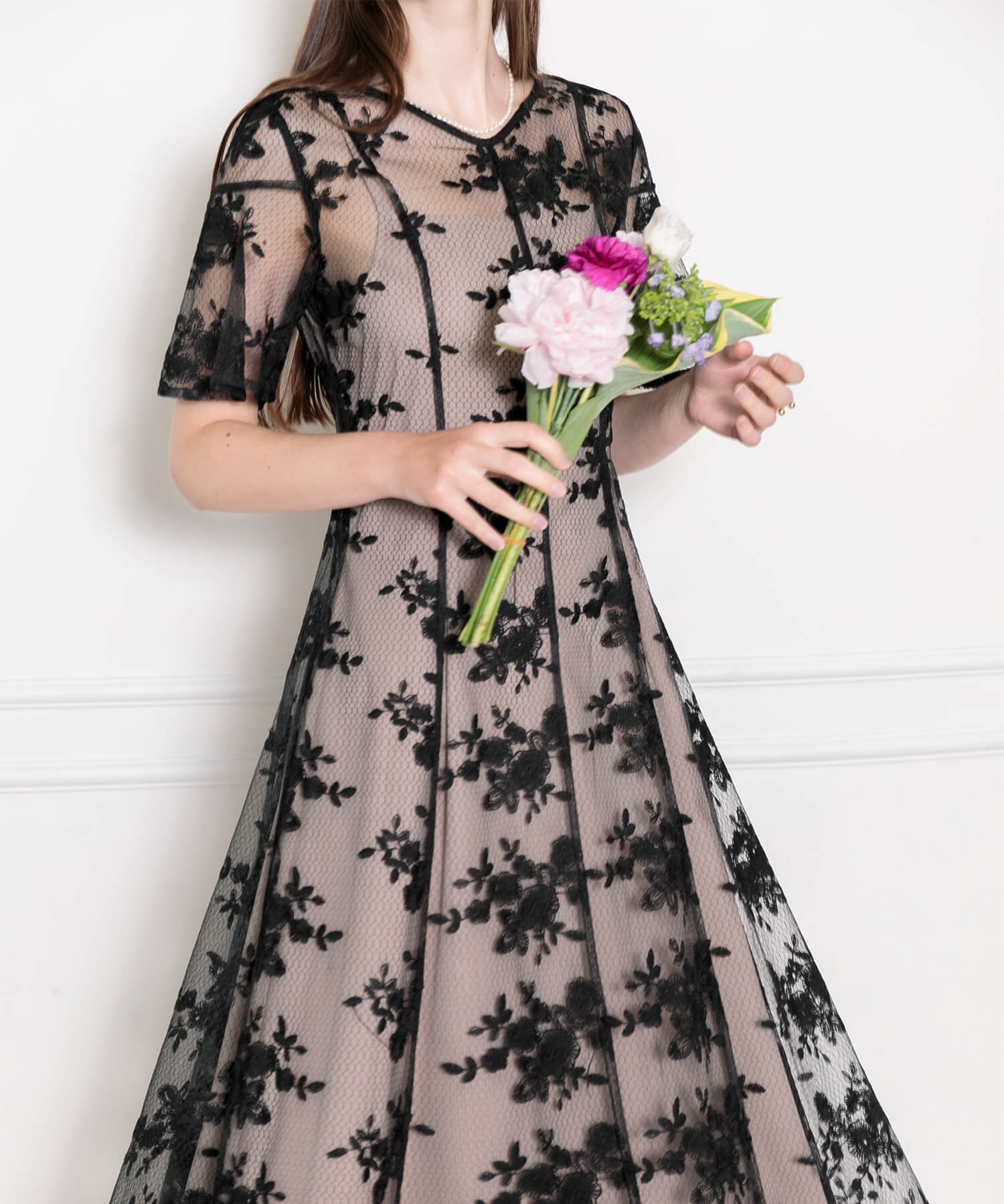 Leja 花柄後ろリボン半袖キャミワンピースセットアップドレス 【公式通販】