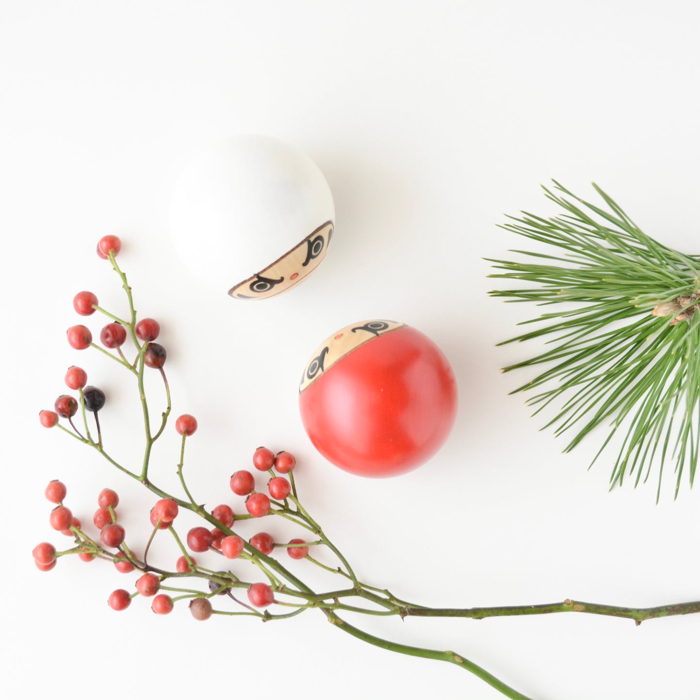 幸福だるま 白｜卯三郎こけし公式オンラインストア