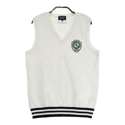 PEARLY GATES パーリーゲイツ リバーシブル ニット ベスト ホワイト系