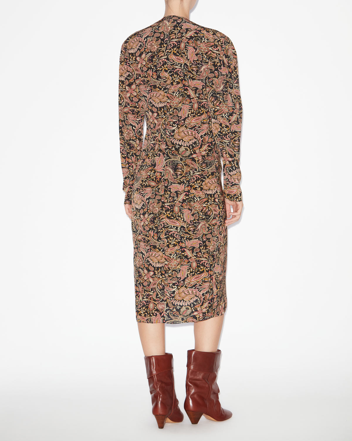 ZELIHA DRESS Woman black-ochre | ISABEL MARANT Official online store