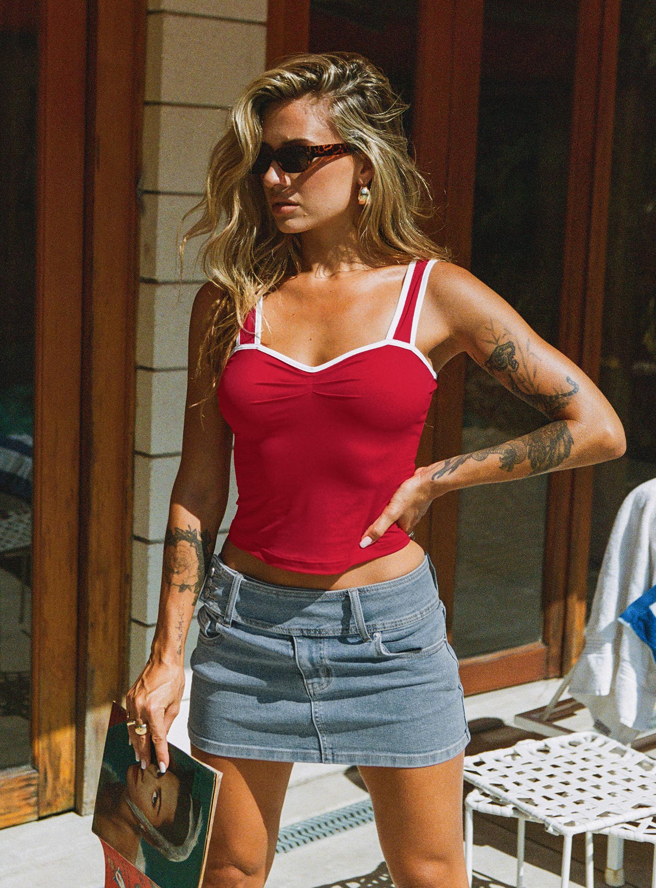 Brinkman Mini Skirt Light Wash Denim | Princess Polly