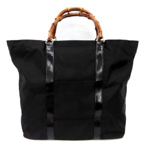 キャンバス バンブー トートバッグ ナイロン ブラック（2021/11/17買取