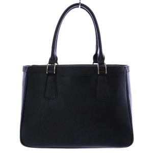 傳濱野 ハンドバッグ トートバッグ 南京錠 鍵付き レザー 黒 ブラック