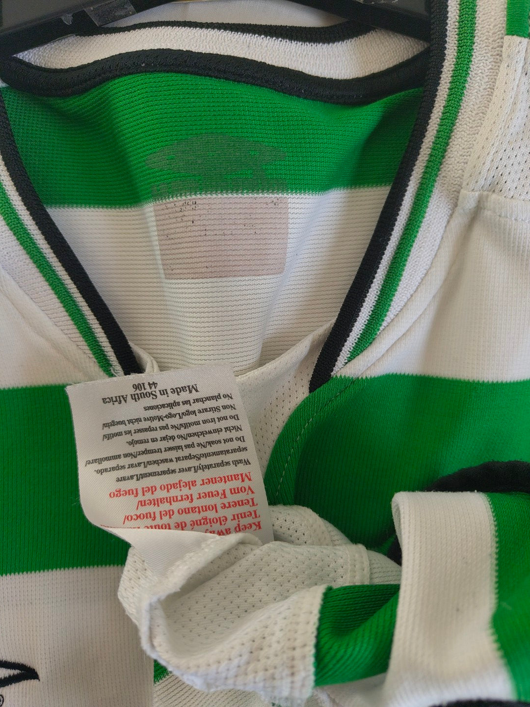 Celtic FC Long Sleeve Home Football Shirt 2001-2003 (M)