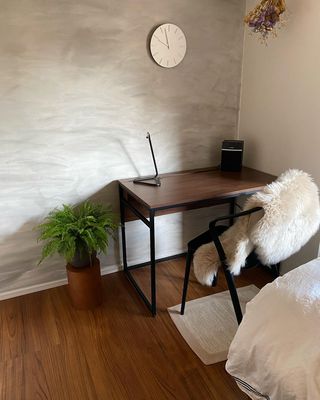 木製デスク タップ収納付 フック付 スチール脚 [幅98] | 【公式】LOWYA