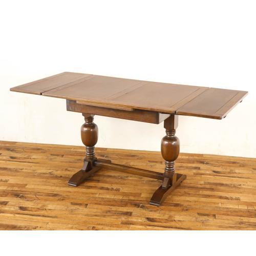 イギリスアンティーク ドローリーフテーブル 拡張式 オーク材 v_70162