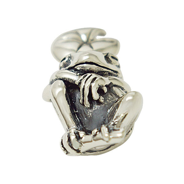 蓮に蛙首飾｜和のシルバーアクセサリーブランド［かすう工房］