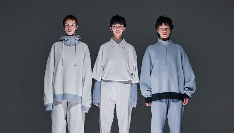 kolor」と「Champion」が初コラボ。大胆なグラフィックや高度な