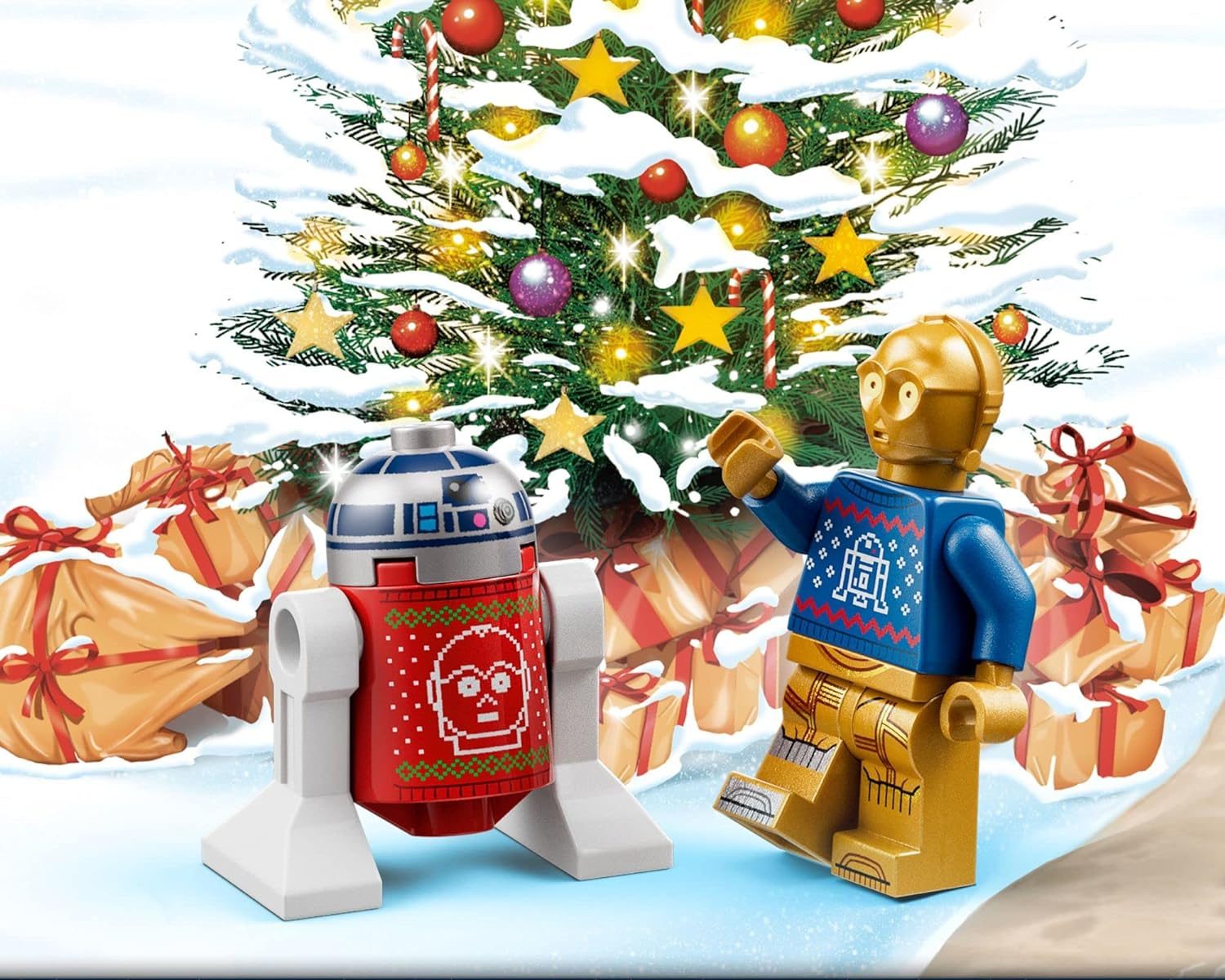 R2-D2 + C-3PO's Christmas Sweaters :: FREE LEGO STAR WARS INSPIRED