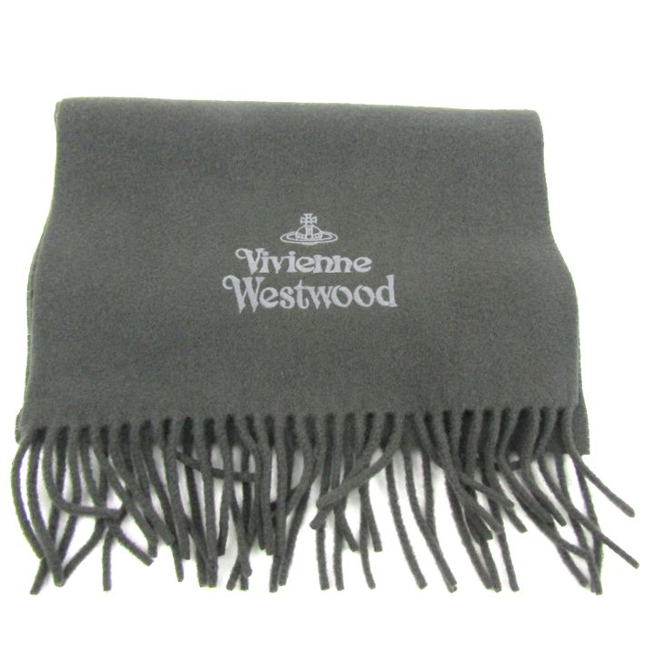 ヴィヴィアンウエストウッド マフラー オーブ ロゴ ウール イタリア製