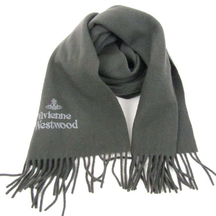 ヴィヴィアンウエストウッド マフラー オーブ ロゴ ウール イタリア製