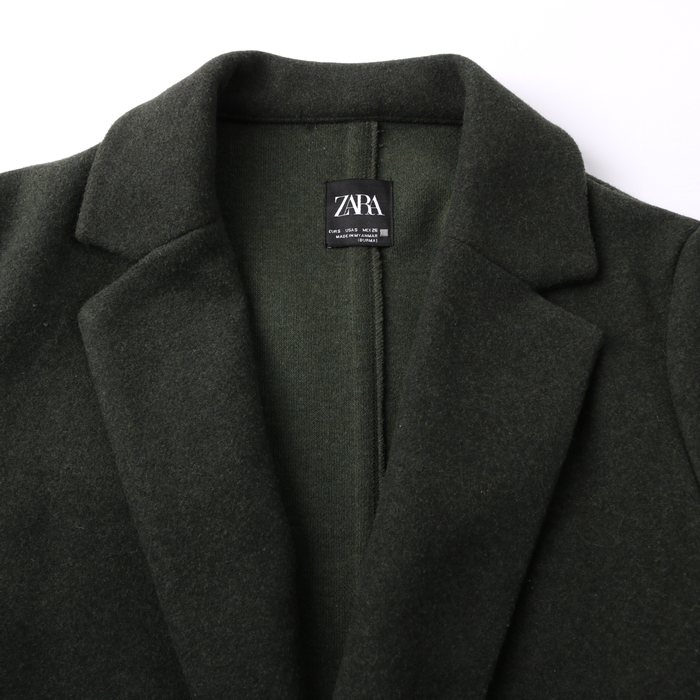 ザラ☓MaisonSPECIALウールチェスター 黒とオリーブグリーン 楽天市場