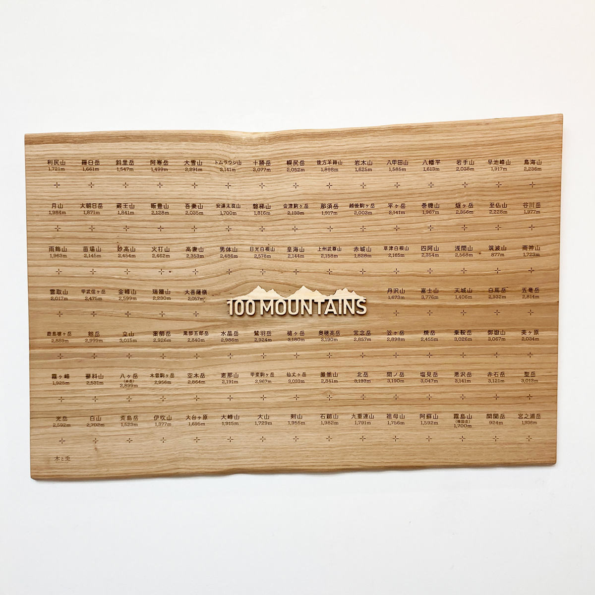 百名山バッジ盤】No.28 クリ w753 x h500 x t16 | W/MOUNTAIN