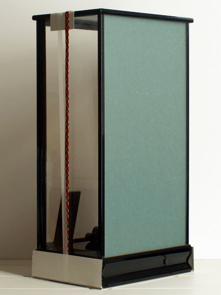 羽子板在庫処分】羽子板用ガラスケース17号サイズまり飾り赤金ぼかし