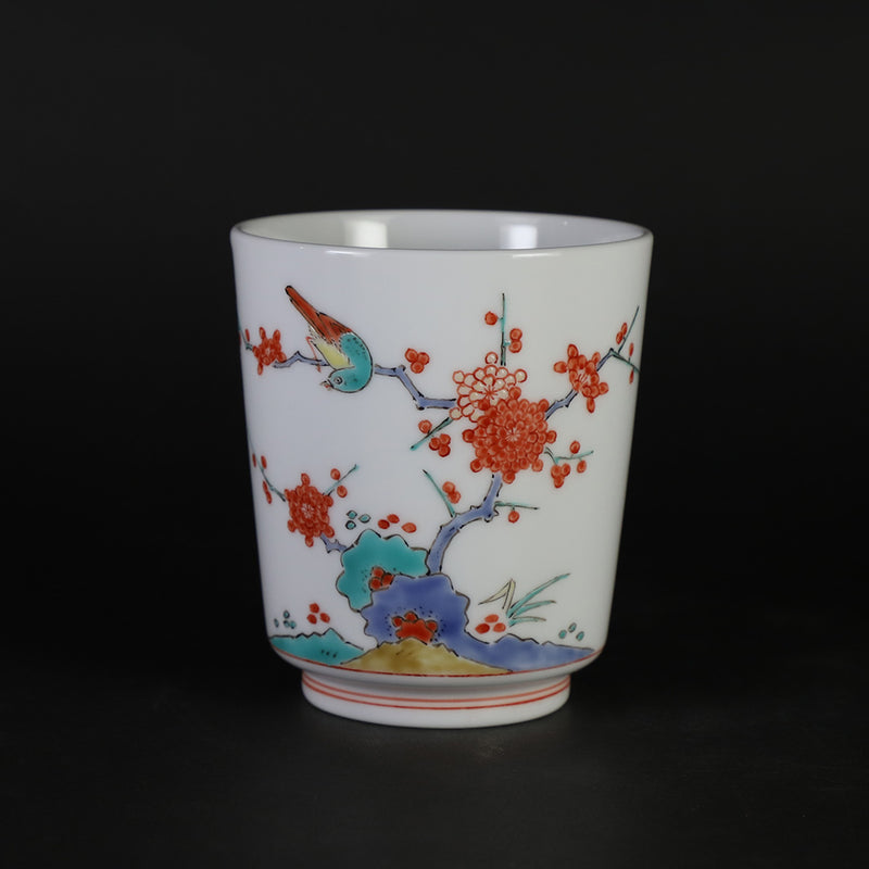 柿右衛門窯 錦梅鳥文湯呑(2客組) – ギャラリー一番館オンラインショップ