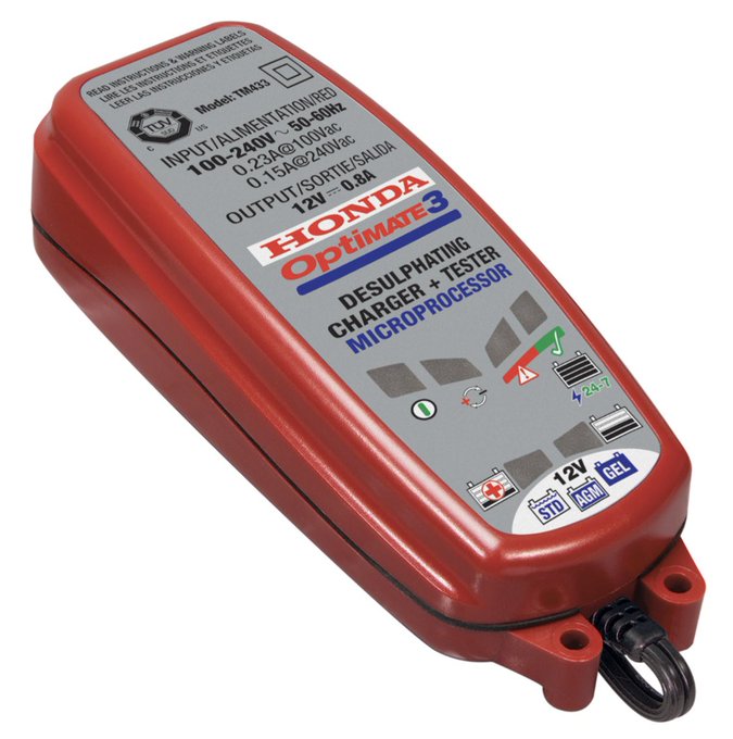 バイクバッテリーの充電はOptiMate 4 Quad Programにお任せ！1台あれば