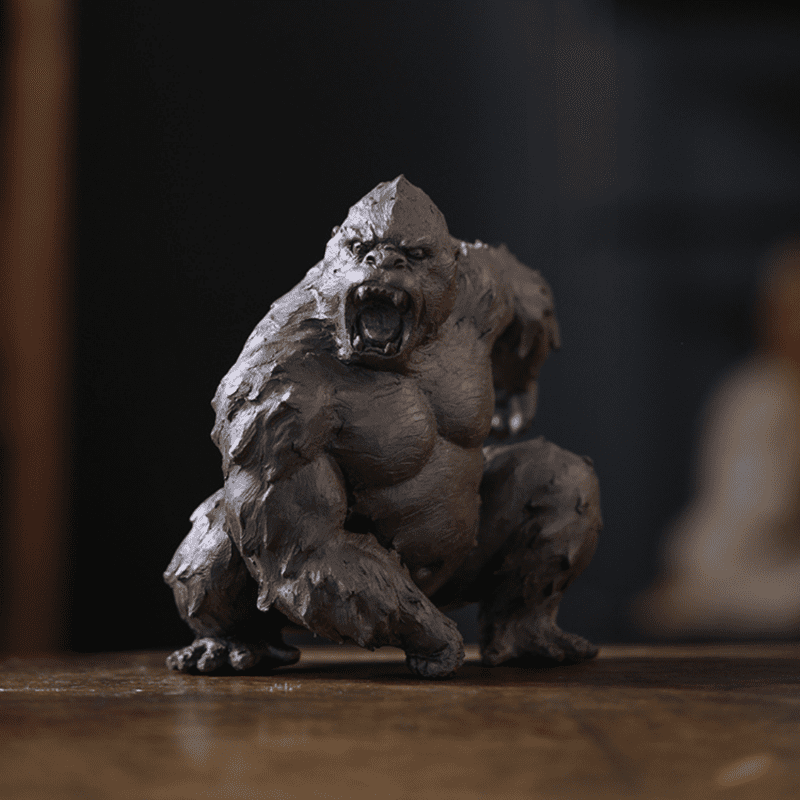 Handmade Zisha Yixing Clay Angry Gorilla Ornament Decoration