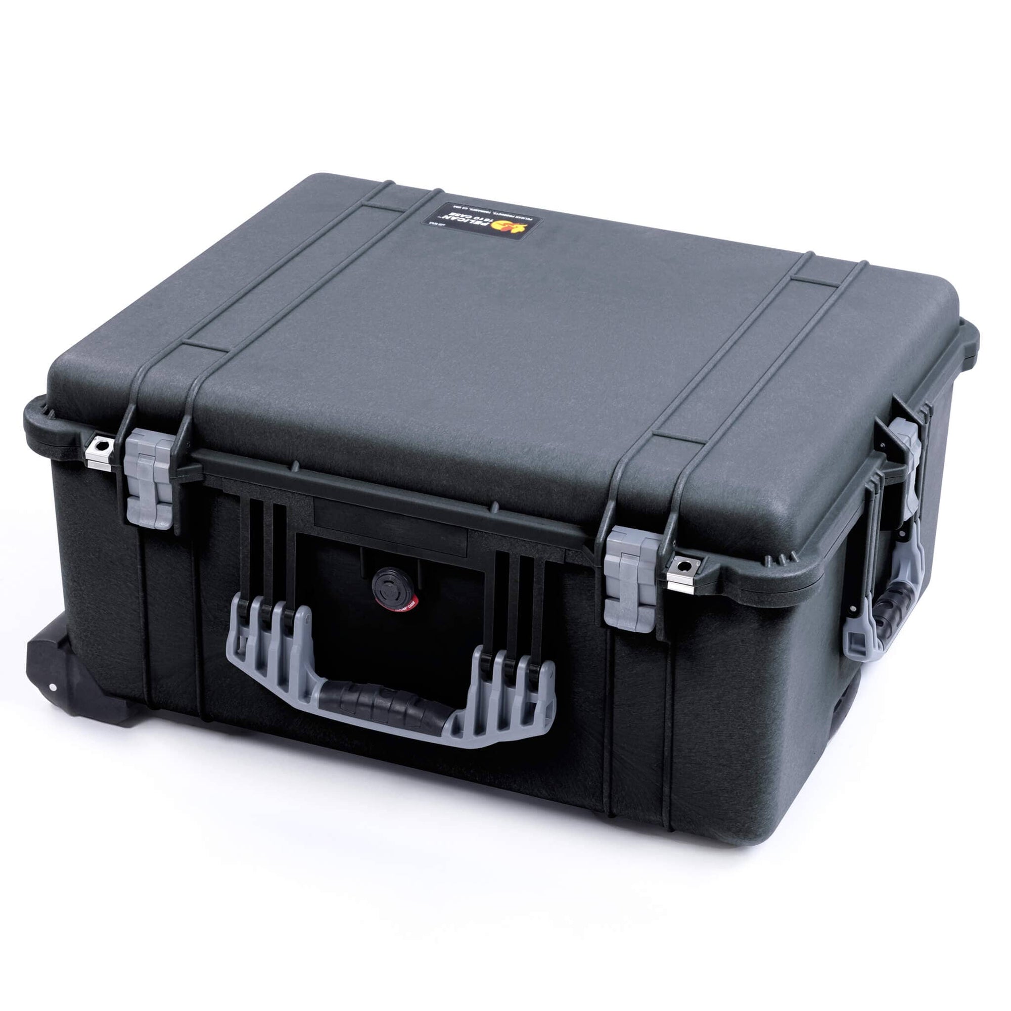 Pelican 1610 Hard Case: Black with Silver Latches - ColorCase