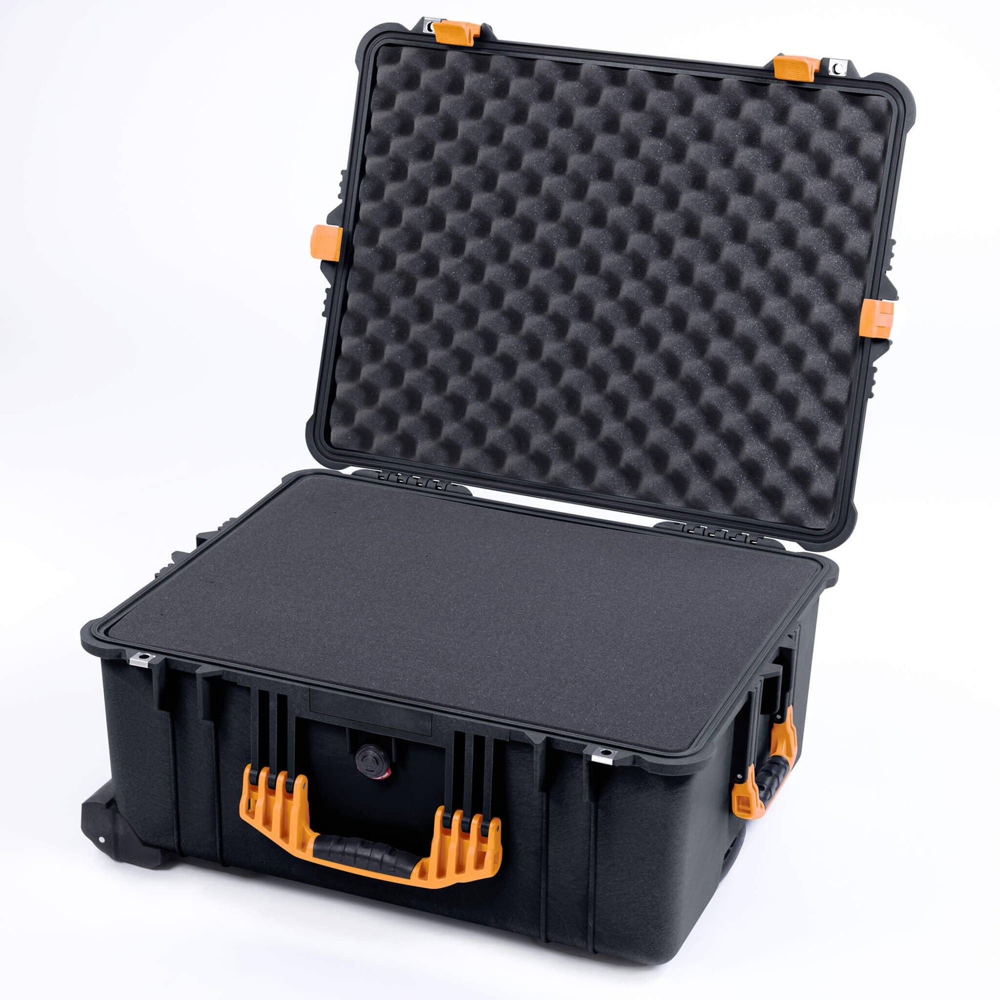 Pelican 1610 Case: Black with Yellow Handles - ColorCase