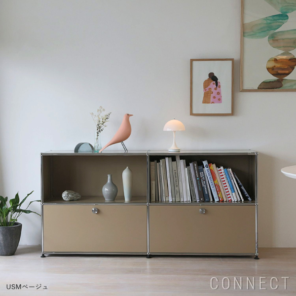 リビングに！木製家具に合うおしゃれ収納～USMハラーベージュ