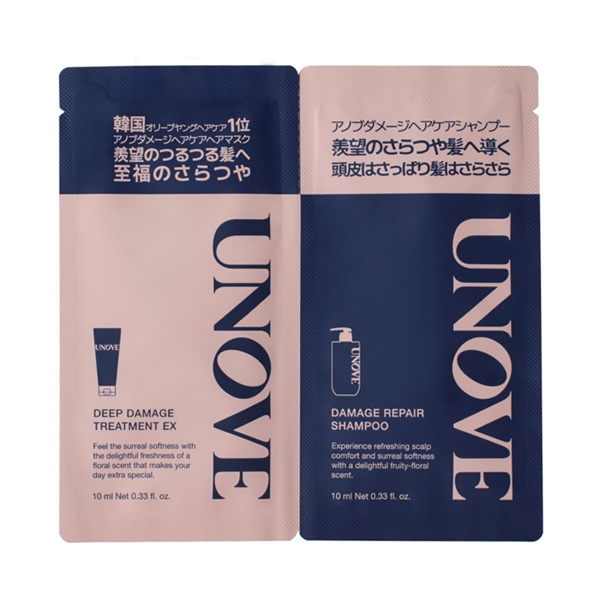 ダメージリペアシャンプー&ディープダメージトリートメントEX / unove