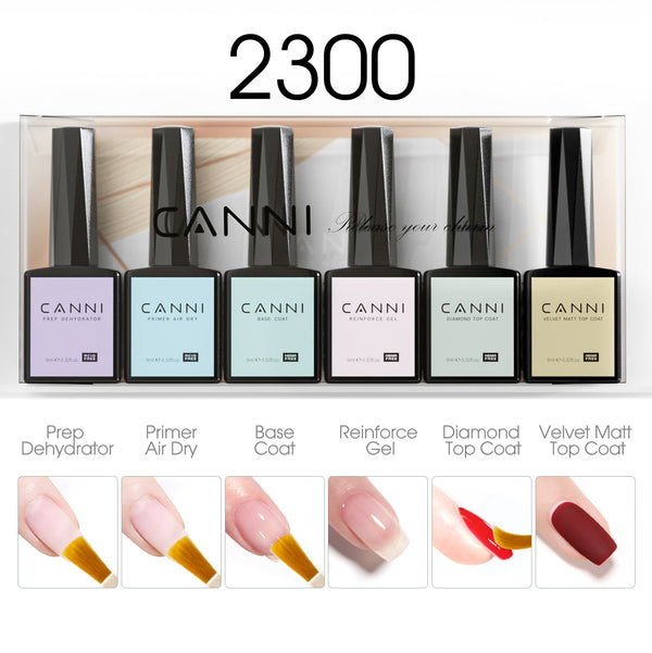 Base Primer Perfection Kit - 9ml Nail Gel 6 Pcs Set | CANNI Official