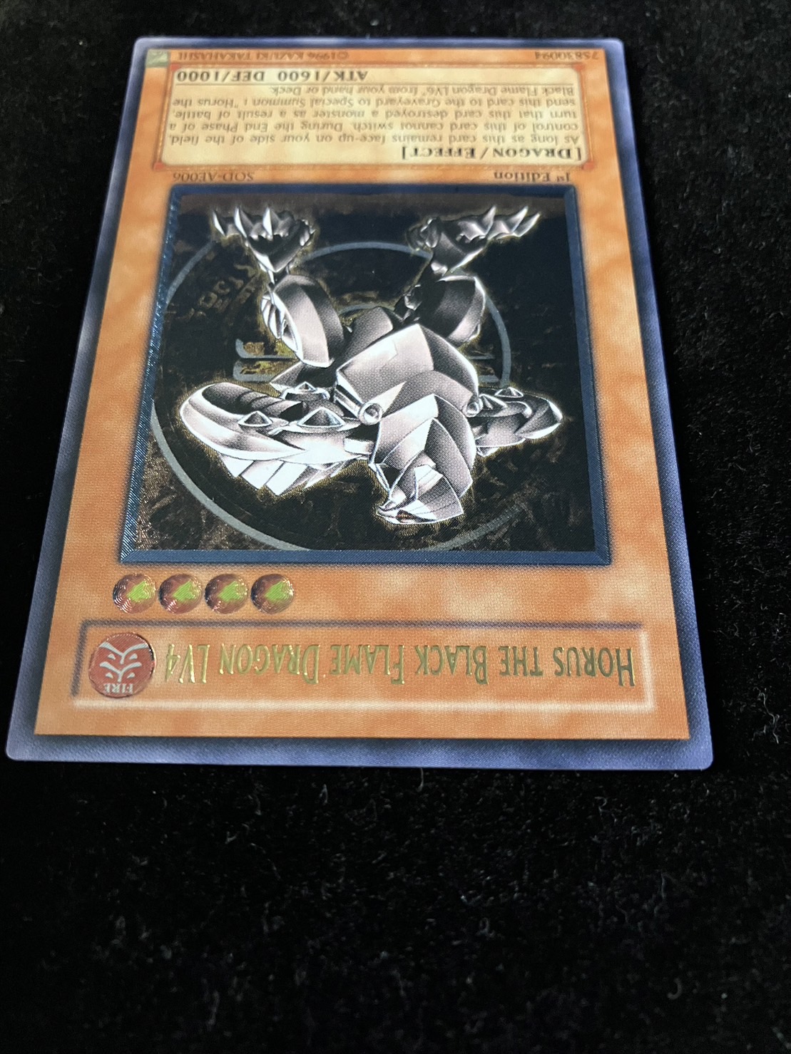 状態A-〕☆旧アジア☆ホルスの黒炎竜LV4【レリーフ】{SOD-AE006