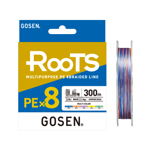 ゴーセン(GOSEN) ルーツ PEx8 マルチカラー 300m 1号 ルーツ ピーイー