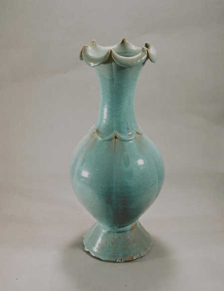 鈞窯天藍釉紫斑長頸瓶 中国古玩 中国美術 唐物 鈞窯