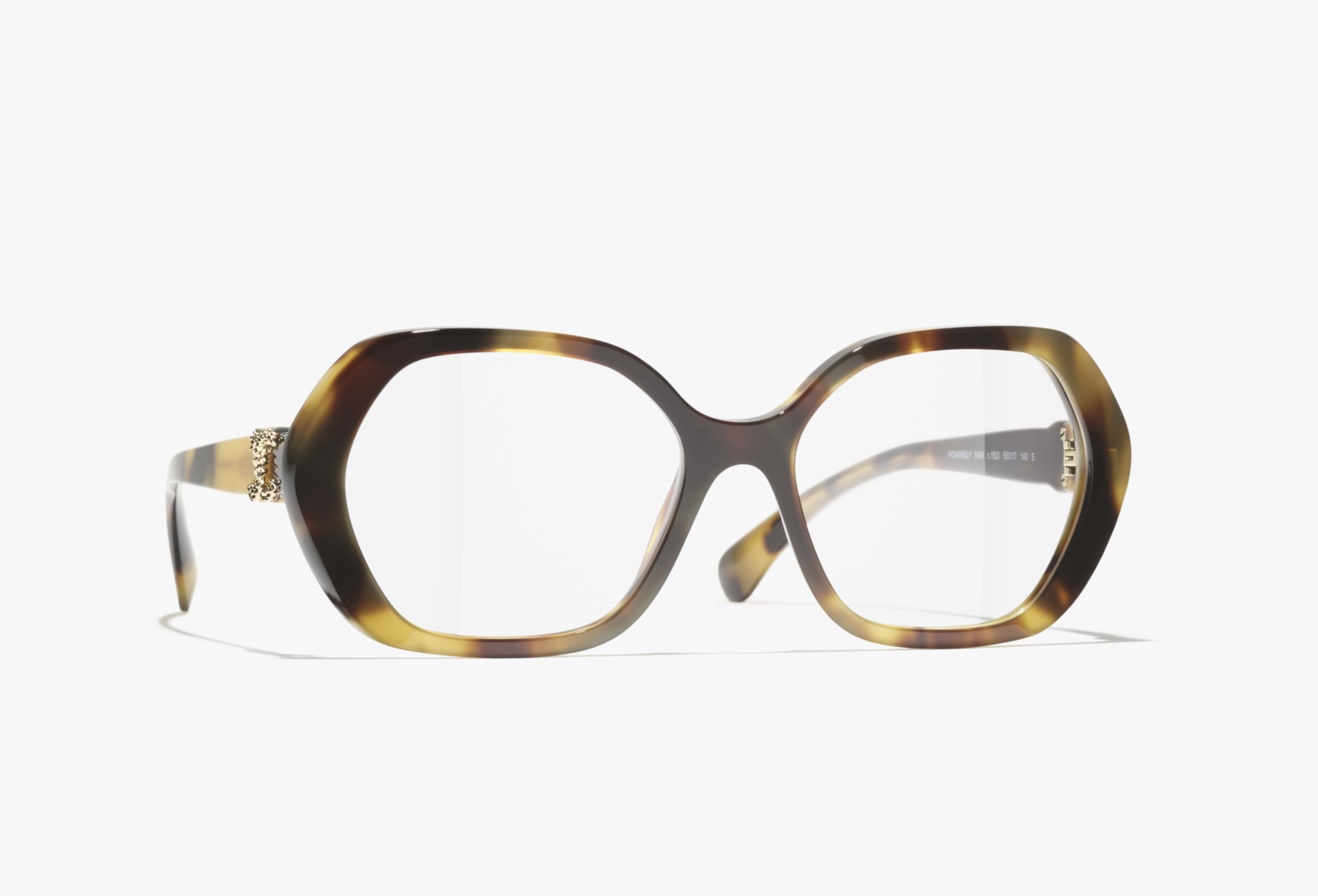 CHANEL オプティカル: スクエア シェイプ オプティカル, アセテート