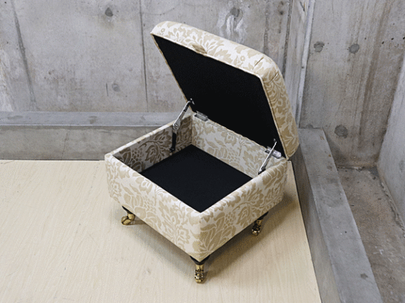 LAURA ASHLEY】ローラアシュレイ モーティマ 収納スツール オットマン