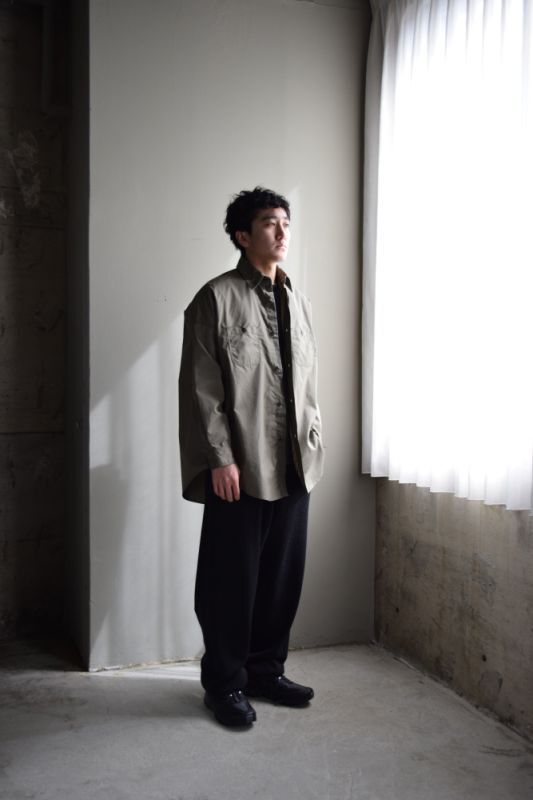 MARKAWARE (マーカウェア) ALL WEATHER CLOTH LONG TENT SHIRT [SAGE