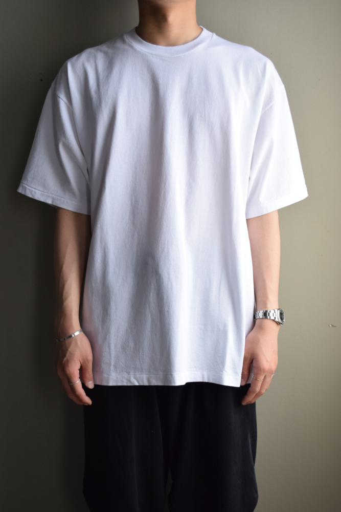 COMOLI (コモリ) コットンジャージ 半袖Tシャツ [WHITE]