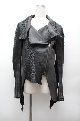 h.NAOTO / ドラゴンレザージャケット 黒 S-26-02-20-040-HN-JA-AS-ZS