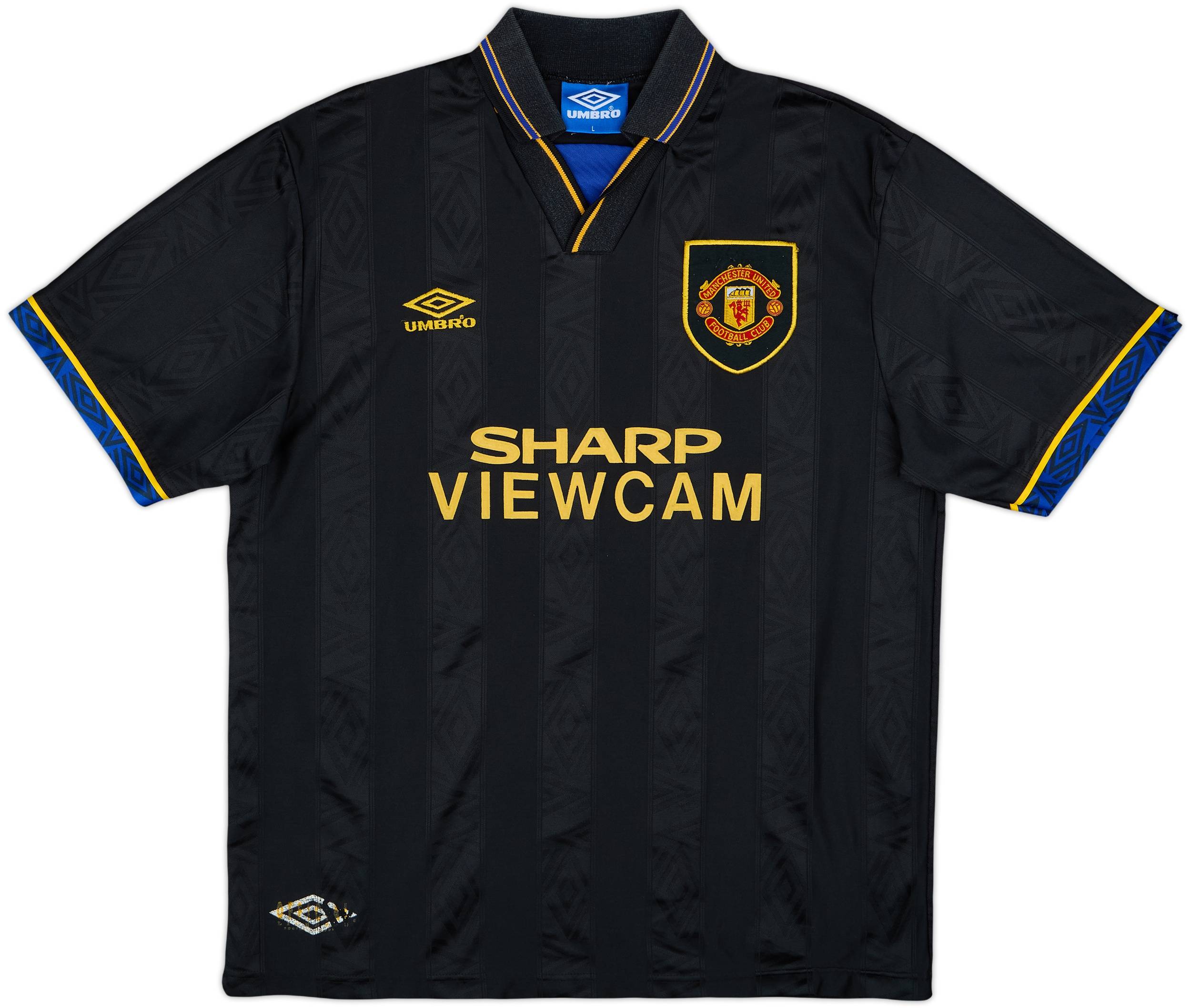 1993-95 Manchester United Away Shirt Cantona #7 - 8/10 - (L)