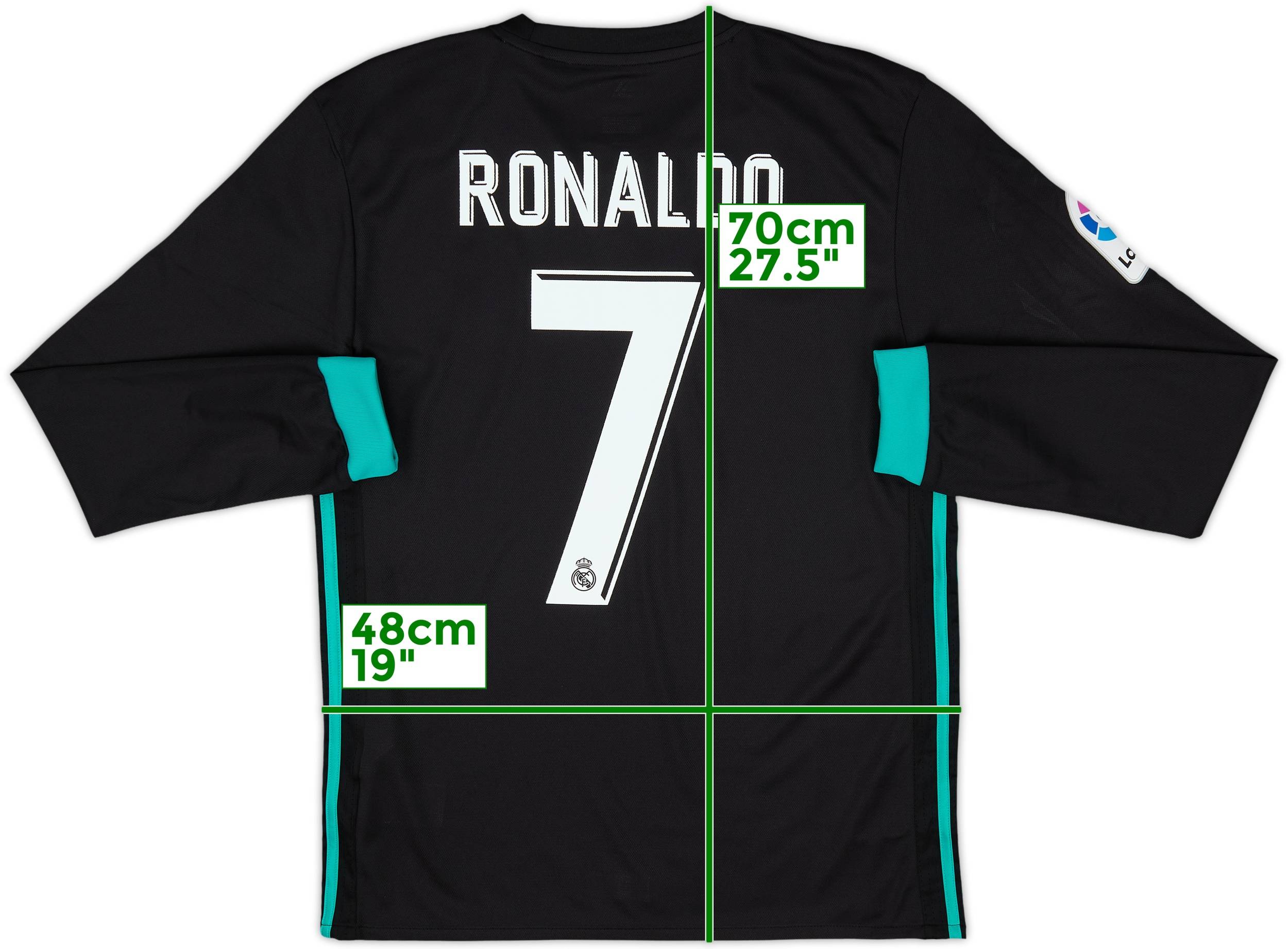 2017-18 Real Madrid Away L/S Shirt Ronaldo #7 (S)