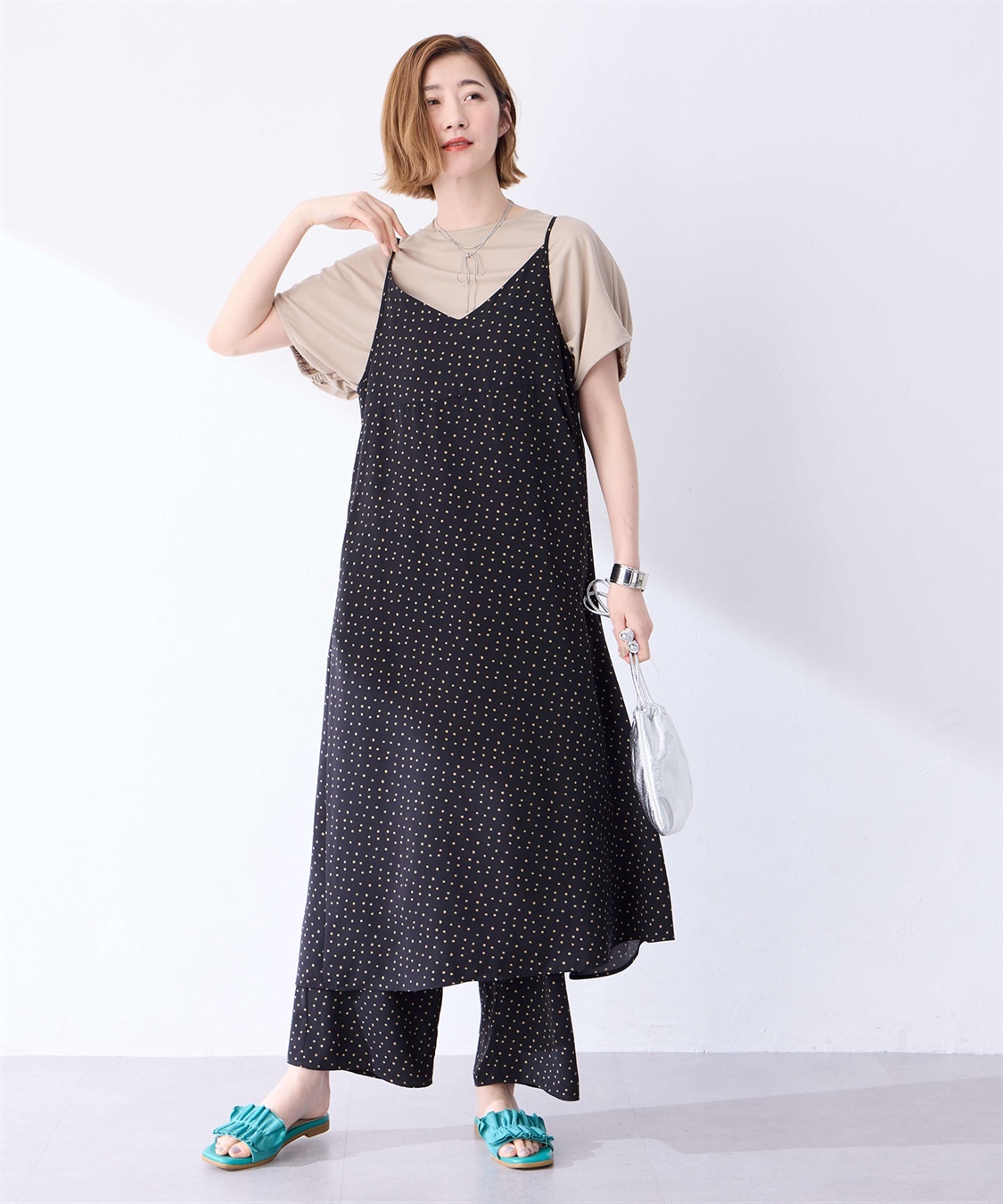 ドット柄ワンピース Petit Honfleur｜クロスプラス公式通販サイト