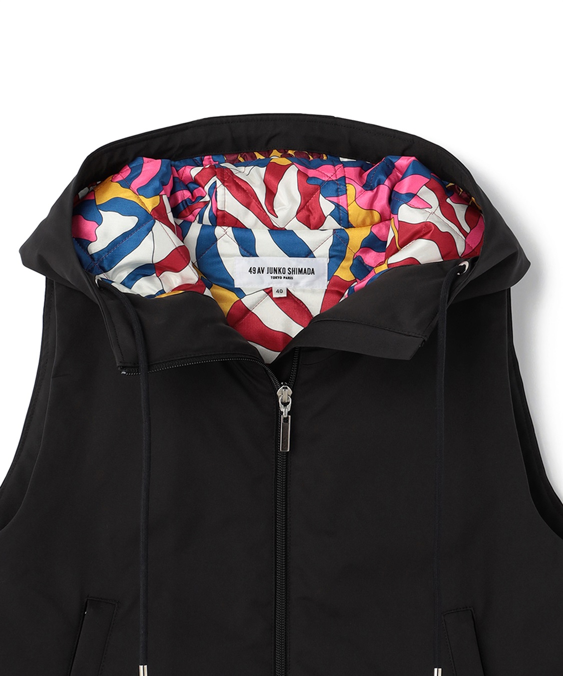 TIME SALE】フードつき中綿ベスト 49AV JUNKO SHIMADA｜クロスプラス